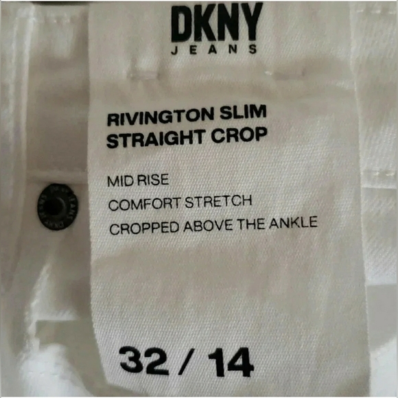 Jeans Midrise Size 32 Soft Stretch Raw Hem Cropped Jeans New - Picture 7 of 8